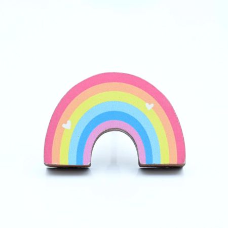 Handmade Acacia Wood Rainbow Kids Furniture Knob